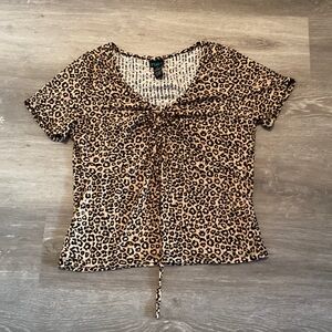 Rue21 Leopard Print Short Sleeve Top